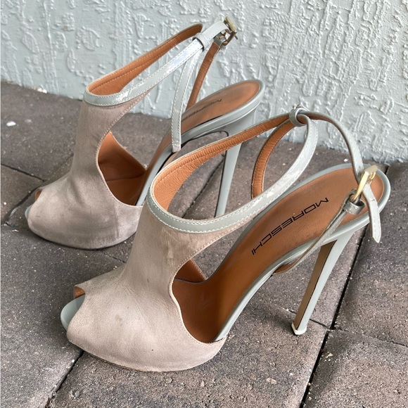 Moreschi suede gray elegant pumps size EU 38 1/5 main image 2